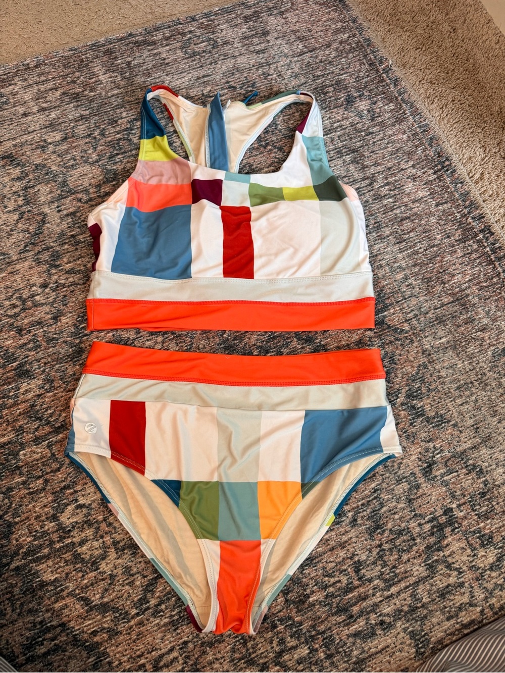 Nani Swimwear Colorblock High-Waist Bikini Set - Multi Color